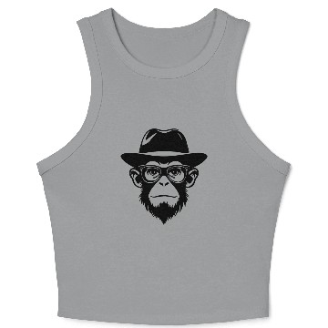 Discover Ape Face Apes Apelike Jungle Primate Crop Tank Top