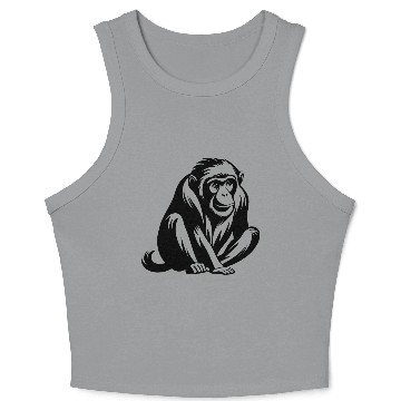 Discover Ape Face Apes Apelike Jungle Primate Crop Tank Top