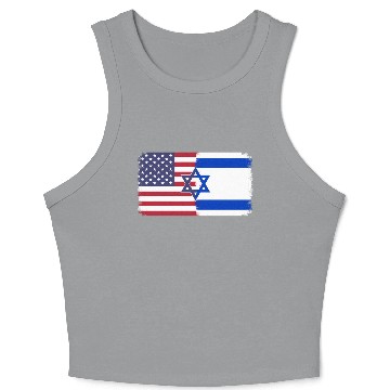 Discover Israel Usa Flag Crop Tank Top