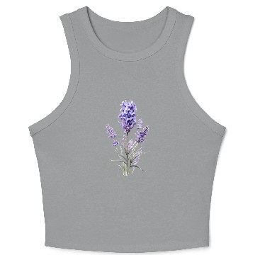 Discover Lavender Flower Crop Tank Top