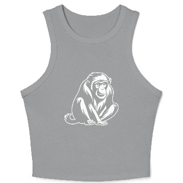 Discover Ape Face Apes Apelike Jungle Primate Crop Tank Top