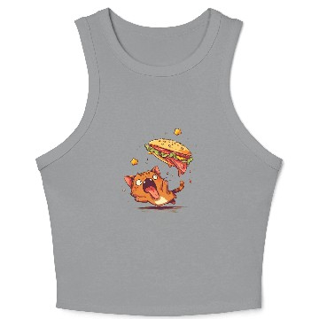 Discover Cat and Taco A Perfectly Delicious Pair Crop Tank Top