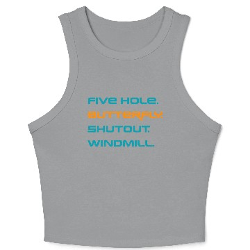 Discover Five Hole Butterfly Shutout Windmill Crop Tank Top