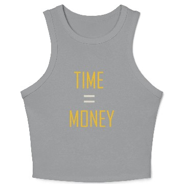 Discover time = money Crop Tank Top