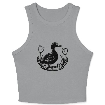 Discover Duck Bird Nature Pond Crop Tank Top