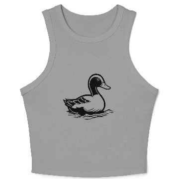 Discover Duck Bird Nature Pond Crop Tank Top