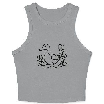 Discover Duck Bird Nature Pond Crop Tank Top