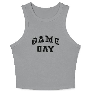 Discover DESIGN Lover Game Day Funny Quote Crop Tank Top