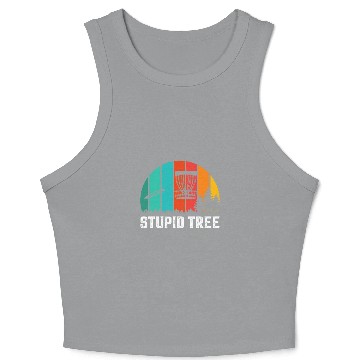 Discover Funny Disc Golf Stupid Tree Art Frisbee Crop Tank Top
