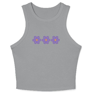 Discover PURPLE FLOWERS Crop Tank Top