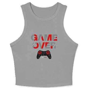 Discover Vector game over typography with controller Crop Tank Top