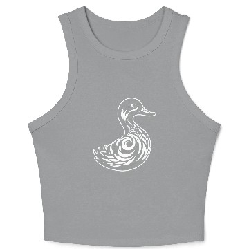 Discover Duck Bird Nature Pond Crop Tank Top