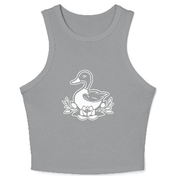 Discover Duck Bird Nature Pond Crop Tank Top