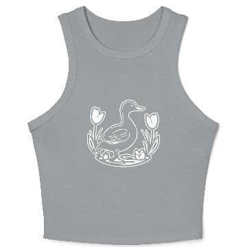 Discover Duck Bird Nature Pond Crop Tank Top