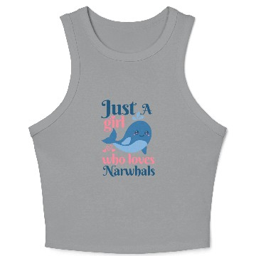 Discover Narwhal Narwhal Lover red Crop Tank Top