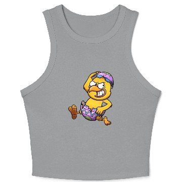 Discover Running Little Chick In An Easter Egg Crop Tank Top