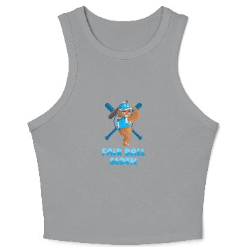 Discover Sloth Cute Sloth Baseball Crop Tank Top