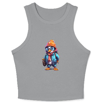 Discover Cute Penguin Cartoon Crop Tank Top
