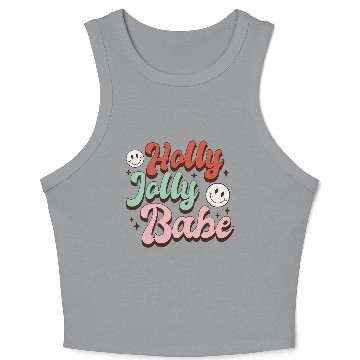 Discover Holly Jolly Babe Crop Tank Top