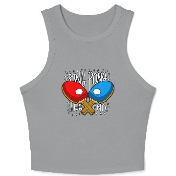 Discover Table Tennis Legend Ping Pong Lovers Crop Tank Top