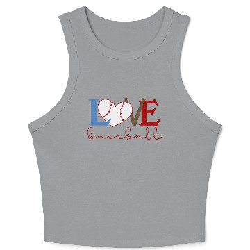 Discover Baseball Lover 80s Crop Tank Top