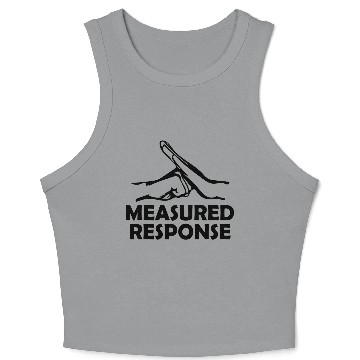 Discover Measured Response dark green Crop Tank Top