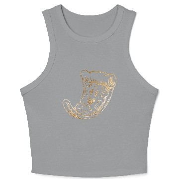 Discover Golden pizza slice Crop Tank Top