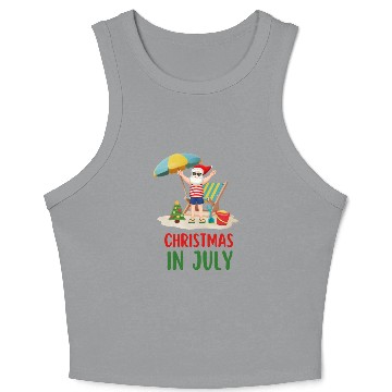 Discover CHRISTMAS IN JULY Crop Tank Top