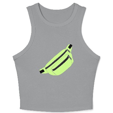 Discover Lime Green Fanny Pack Illustration Crop Tank Top