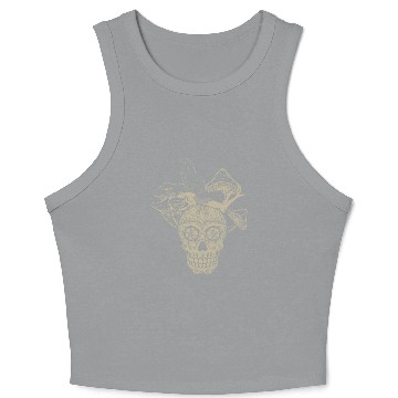 Discover Fairy Crop Tank Top, Fairycore Skull Skeleton And