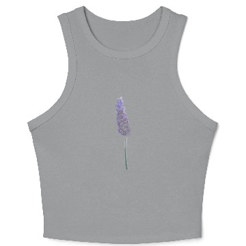 Discover Lavender Flower Illustration Crop Tank Top
