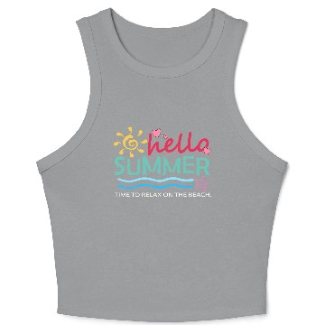 Discover Hello summer Crop Tank Top