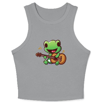 Discover Grooving Frog guitarist Crop Tank Top