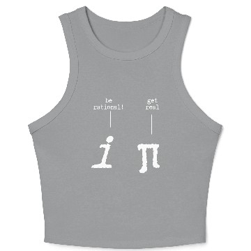 Discover Funny Math circle number pi quote cool Crop Tank Top