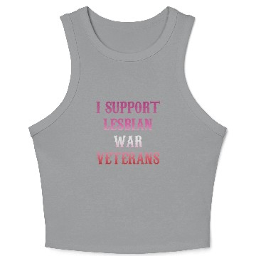 Discover I support lesbian war veterans Crop Tank Top