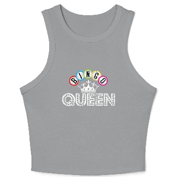 Discover Bingo Casino Night Crown Bingo Queen Crop Tank Top