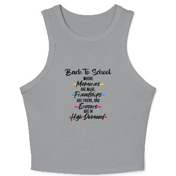 Discover Back to School Design Crop Tank Top