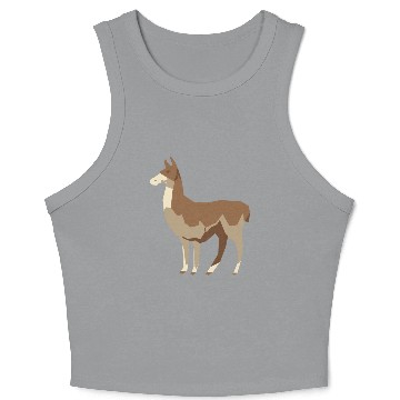 Discover Llama Low-Poly Crop Tank Top