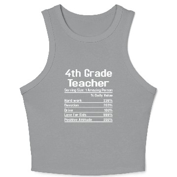 Discover 4th Grade Teacher Crop Tank Top