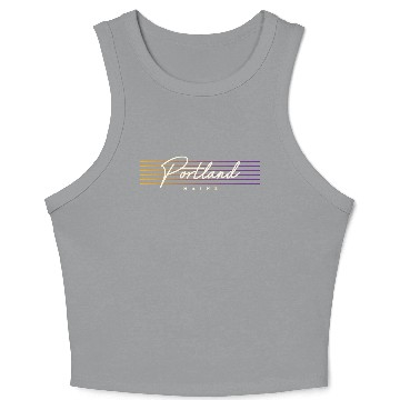 Discover Portland Nostalgic Style Maine Crop Tank Top
