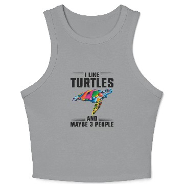 Discover Sea Turtle Tortoise I Like Turtles Crop Tank Top