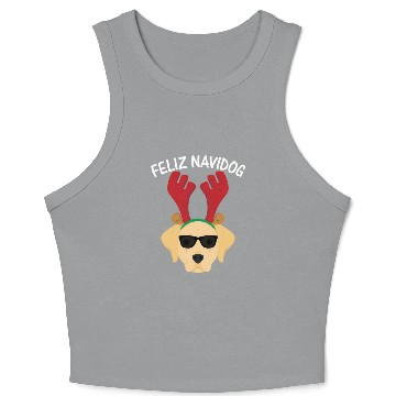 Discover Feliz Navidog Navidad Labrador Retriever Crop Tank Top