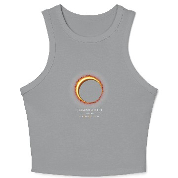 Discover 2024 Springfield Maine Eclipse Memento Souvenir Crop Tank Top