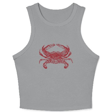 Discover Red Crab Crop Tank Top