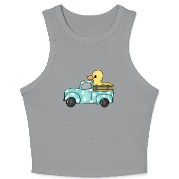 Discover Duck Swimming Ring Crop Tank Top