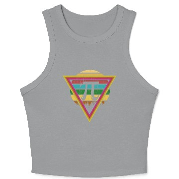 Discover Retro Vintage Pi Day Funny Math Nerd Mathematics Crop Tank Top