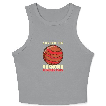 Discover Mars Explore Astronaut Astronomy Solar System Crop Tank Top