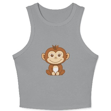 Discover Sweet baby Monkey Crop Tank Top