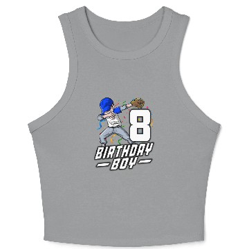 Discover 8 8Th Baseball Dabbing Crop Tank Top