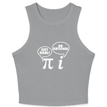 Discover Math Teacher Mathematics Pi Symbol Get Real Be Crop Tank Top